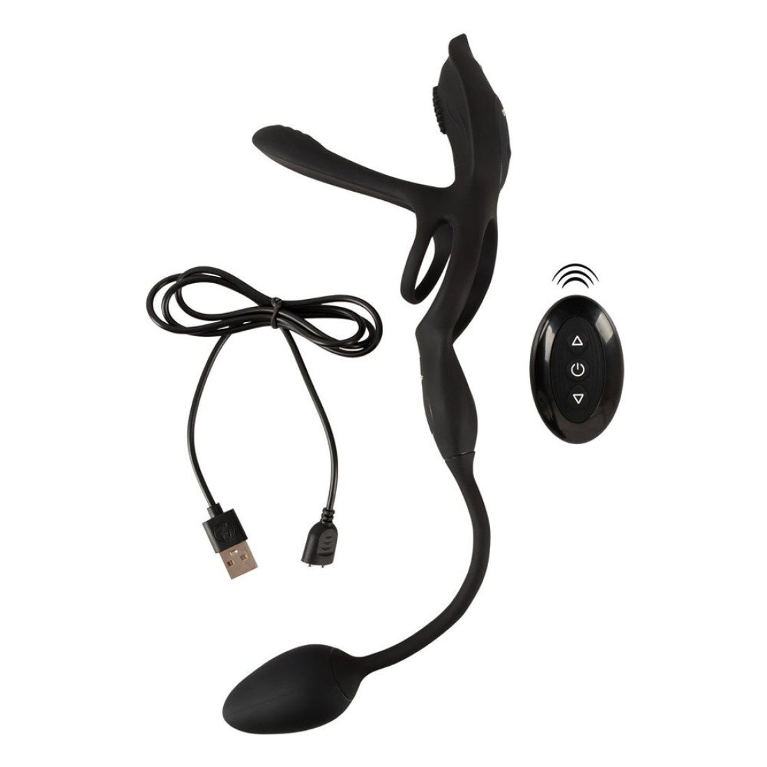 Vibruojantis penio žiedas - kaištis „RC Multi Function“ - Couples Choice