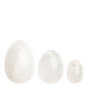 Vaginalinių kiaušinėlių rinkinys „Clear Quartz Yoni Eggs“