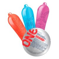 Stimuliuojantys prezervatyvai „Tattoo Touch“, 12 vnt. - One