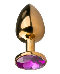 Mažas analinis kaištis „Round Gold Purple“ - EasyToys