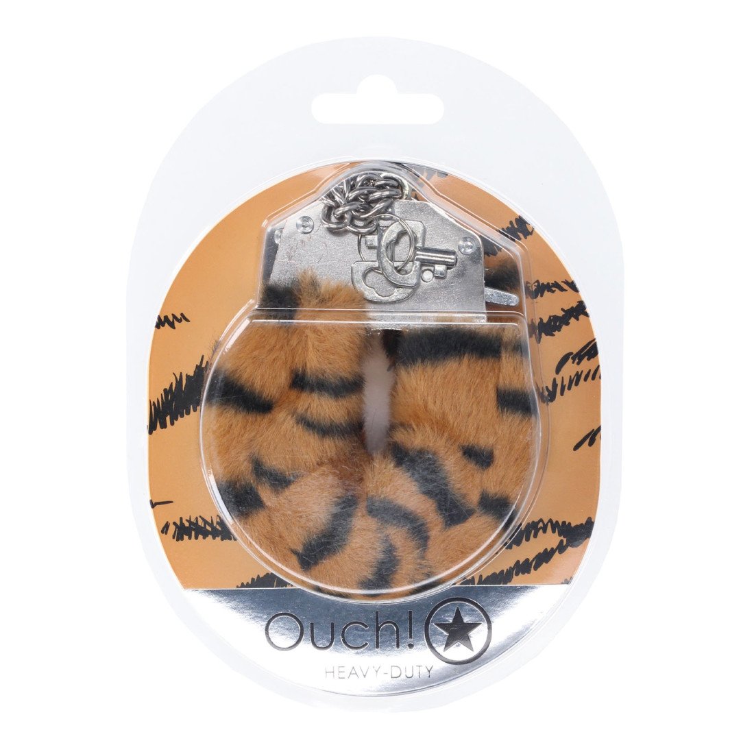 Antrankiai „Heavy-duty Fluffy Handcuffs Tiger“ - Ouch!