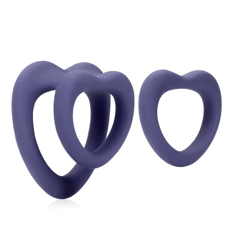 Penio žiedų rinkinys „Heart Cockring Set“ - Loveline