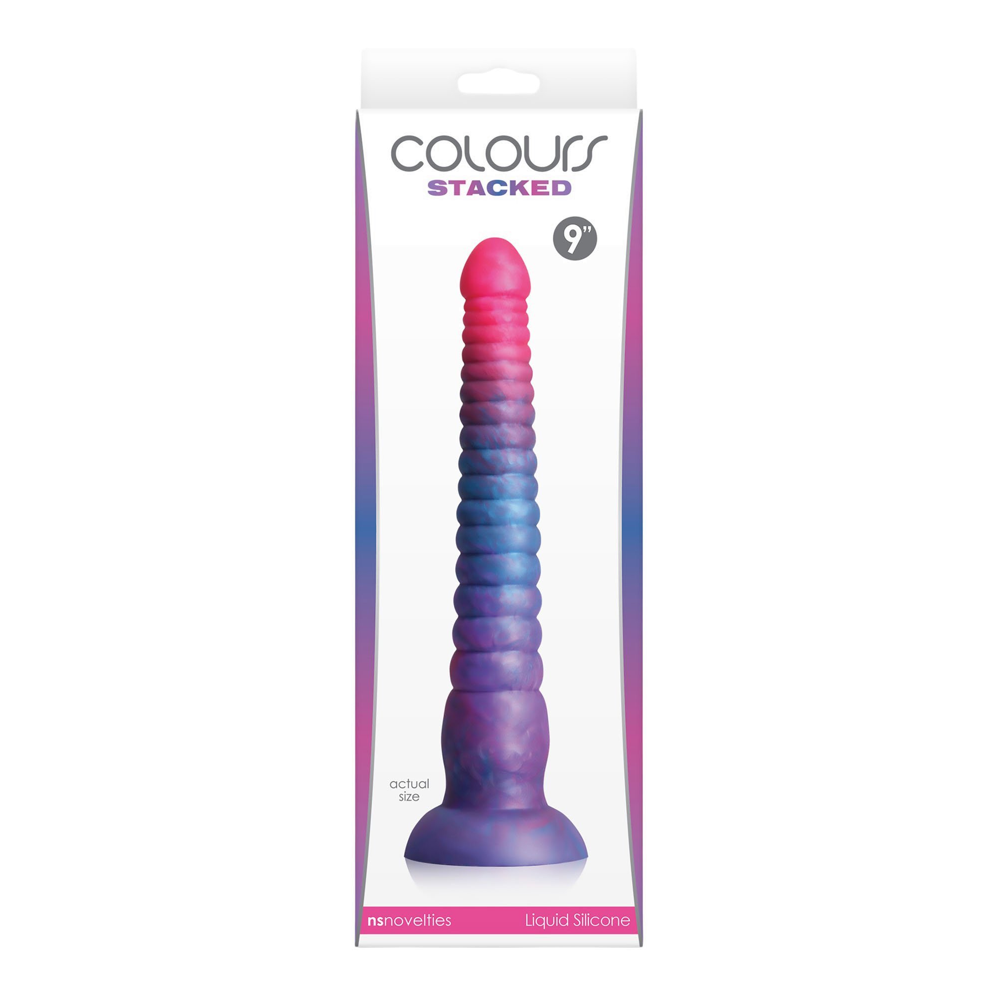 Dildo „Stacked 9 Inch - Pink Blue“ - NS Novelties