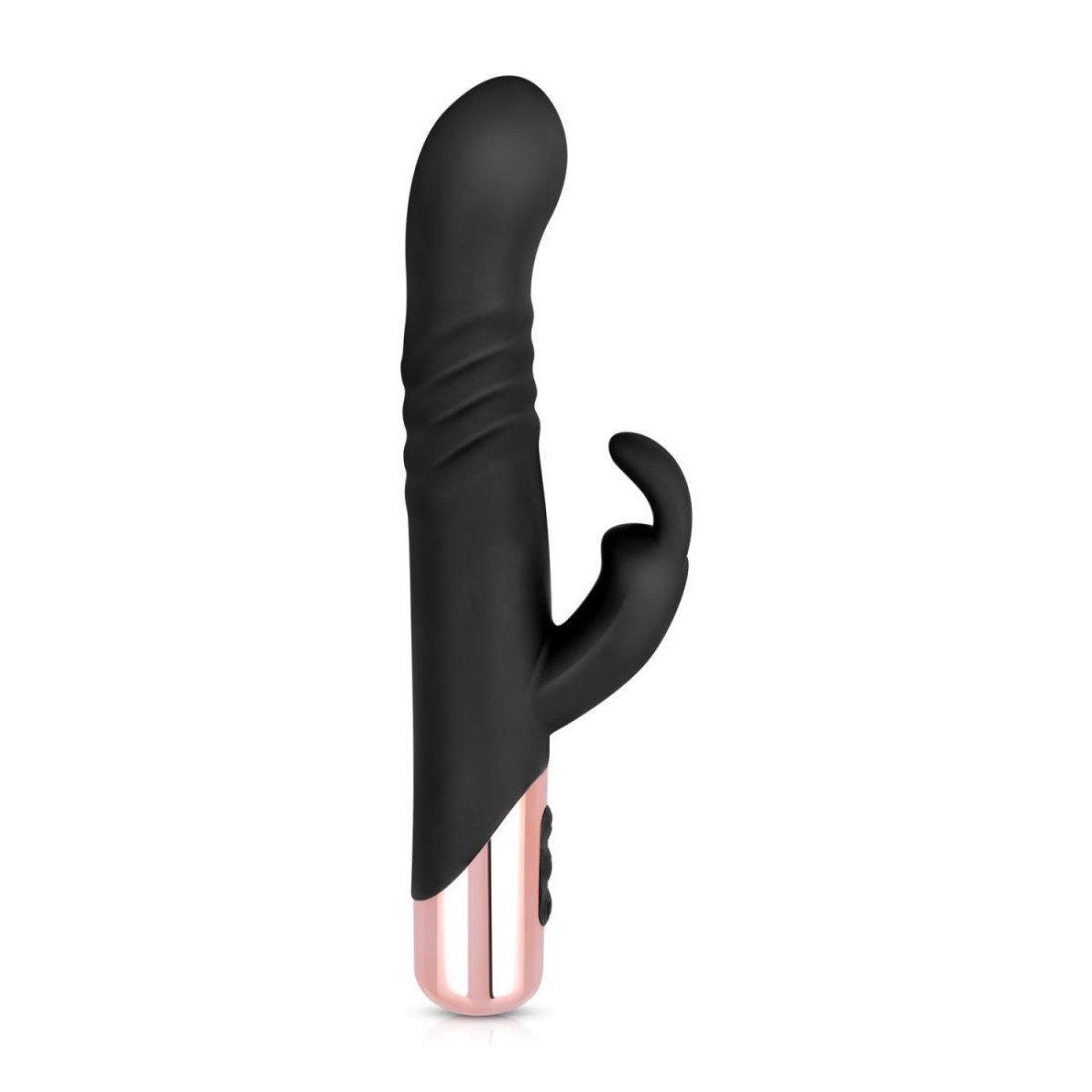 Automatinis vibratorius kiškutis „Thrusting Rabbit“ - Rosy Gold