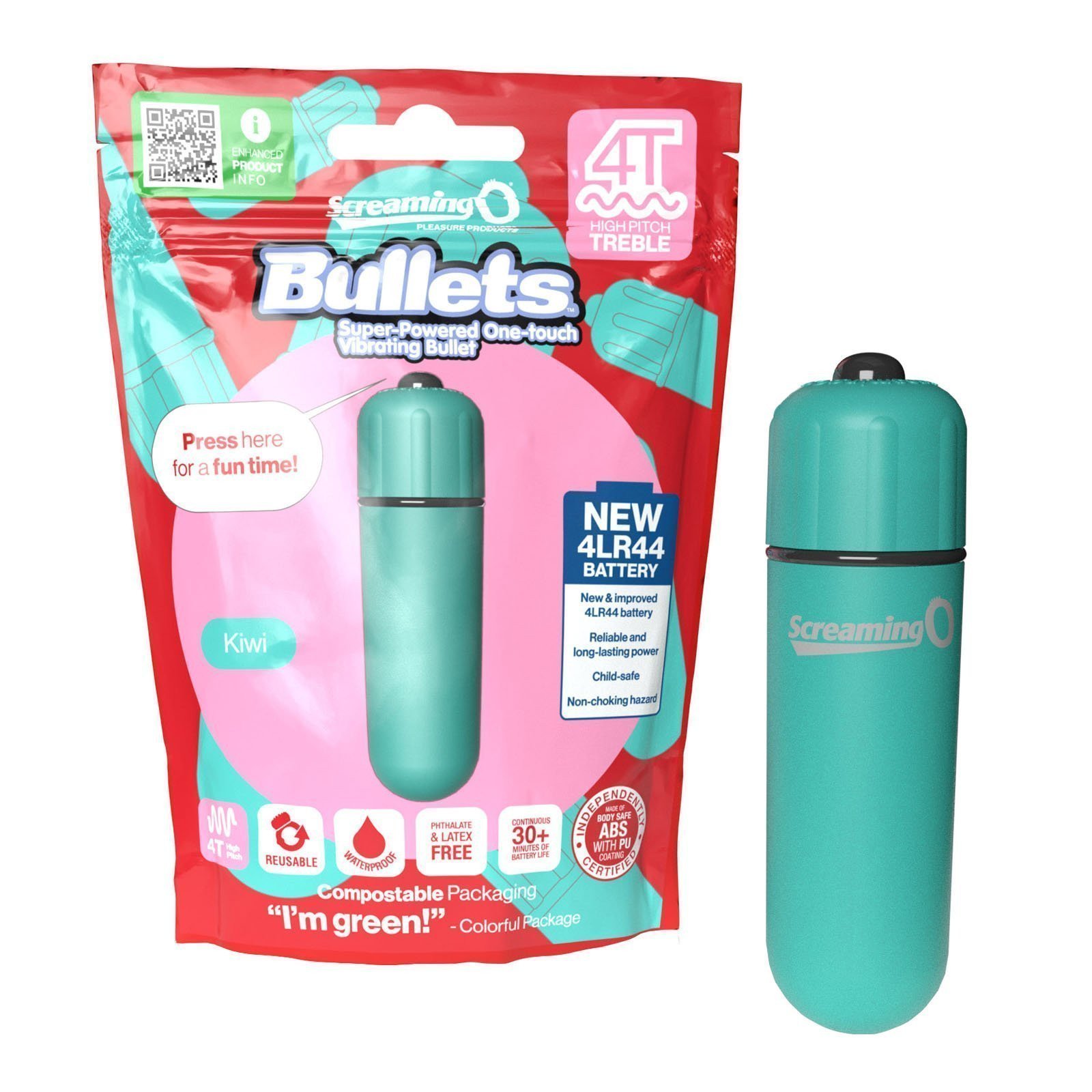 Vibruojanti kulka „Bullets Kiwi“ - Screaming O