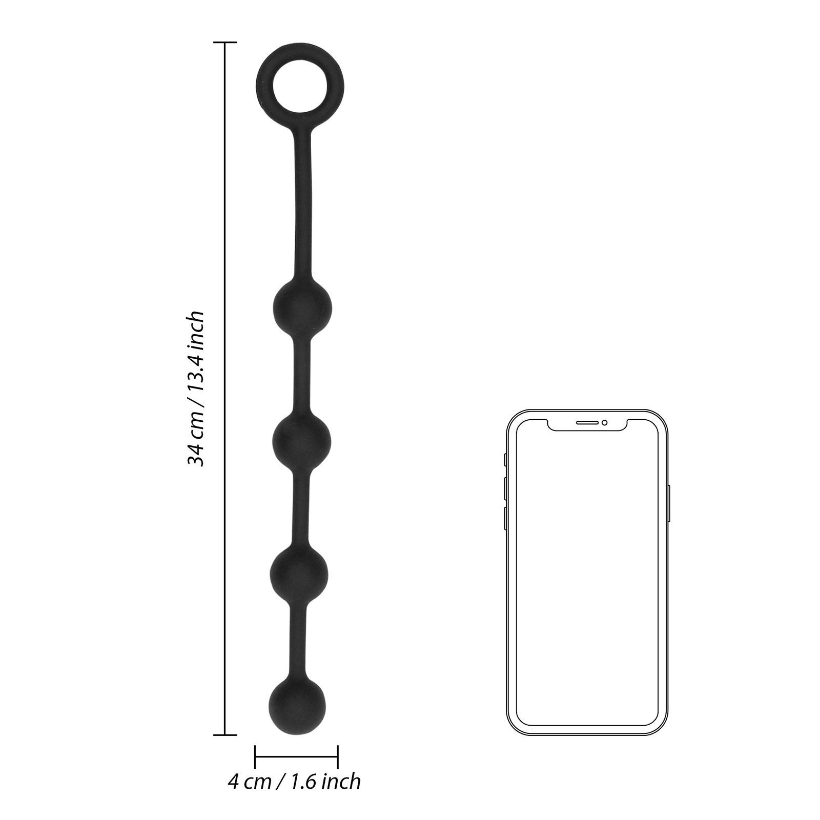 Analiniai karoliukai „Silicone Anal Balls - Small“ - Ouch!