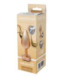 Didelis analinis kaištis „Pearl Gold Gleaming Love“ - Dream Toys