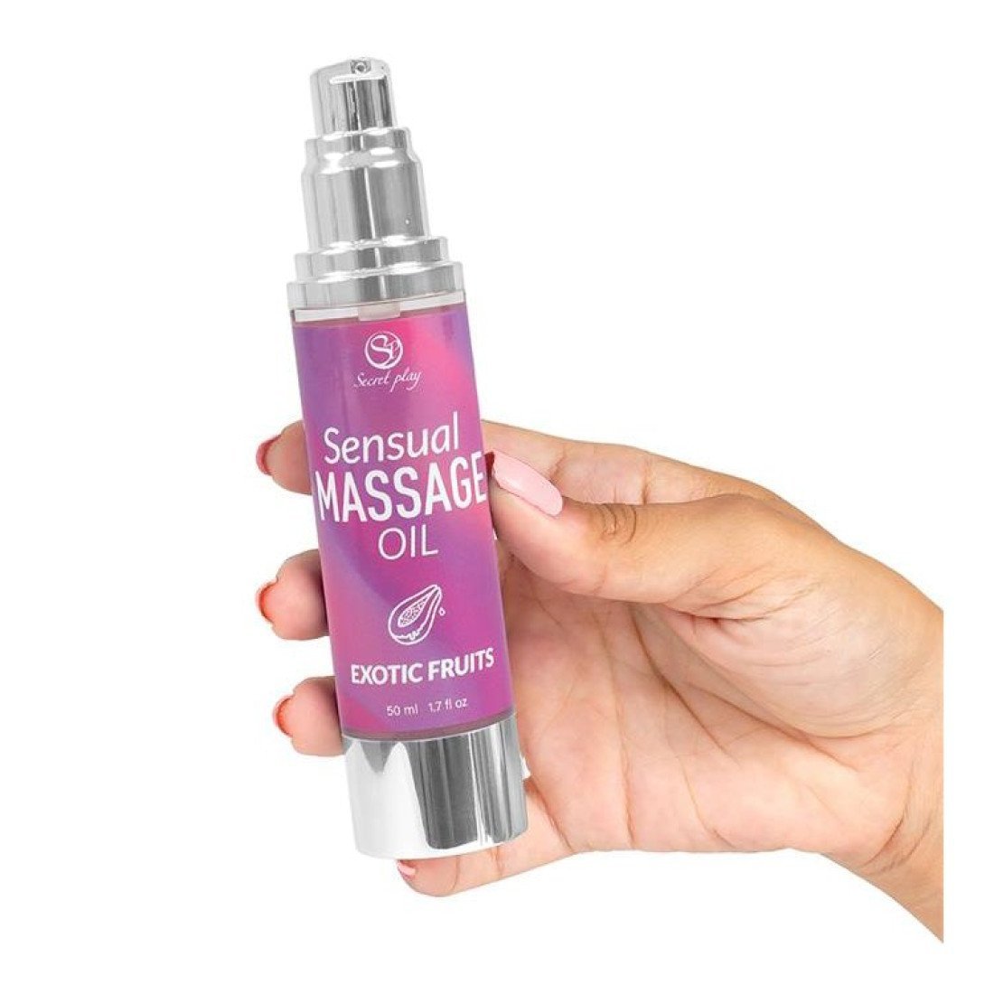 Masažo aliejus „Sensual Massage Oil Exotic Fruits“, 50 ml - Secret Play