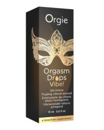 Stimuliuojantis gelis klitoriui „Orgasm Drops Vibe“, 15 ml - Orgie