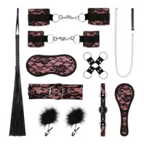 BDSM rinkinys „Lace & Leather Look“ - Bedroom Fantasies