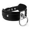 Antkaklis „O-Ring Collar Black Silver“ - Kinky Diva