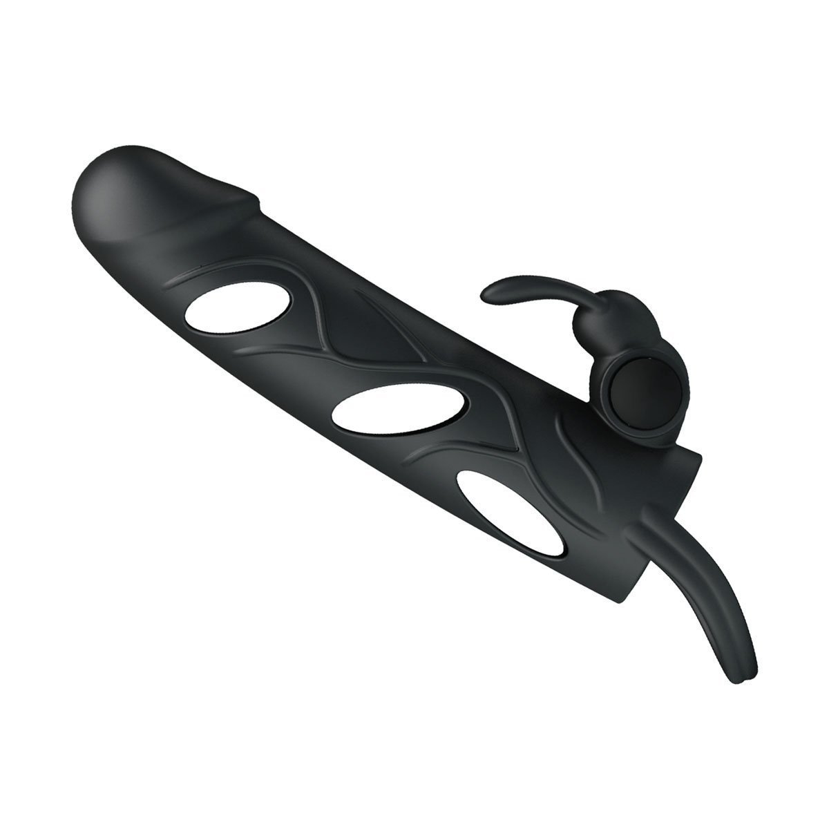 Vibruojanti penio mova „Penis Sleeve with Ball Strap“ - Pretty Love