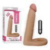 Vibruojantis strap-on dildo „The Ultra Soft Double Nr. 6.25“ - Love Toy