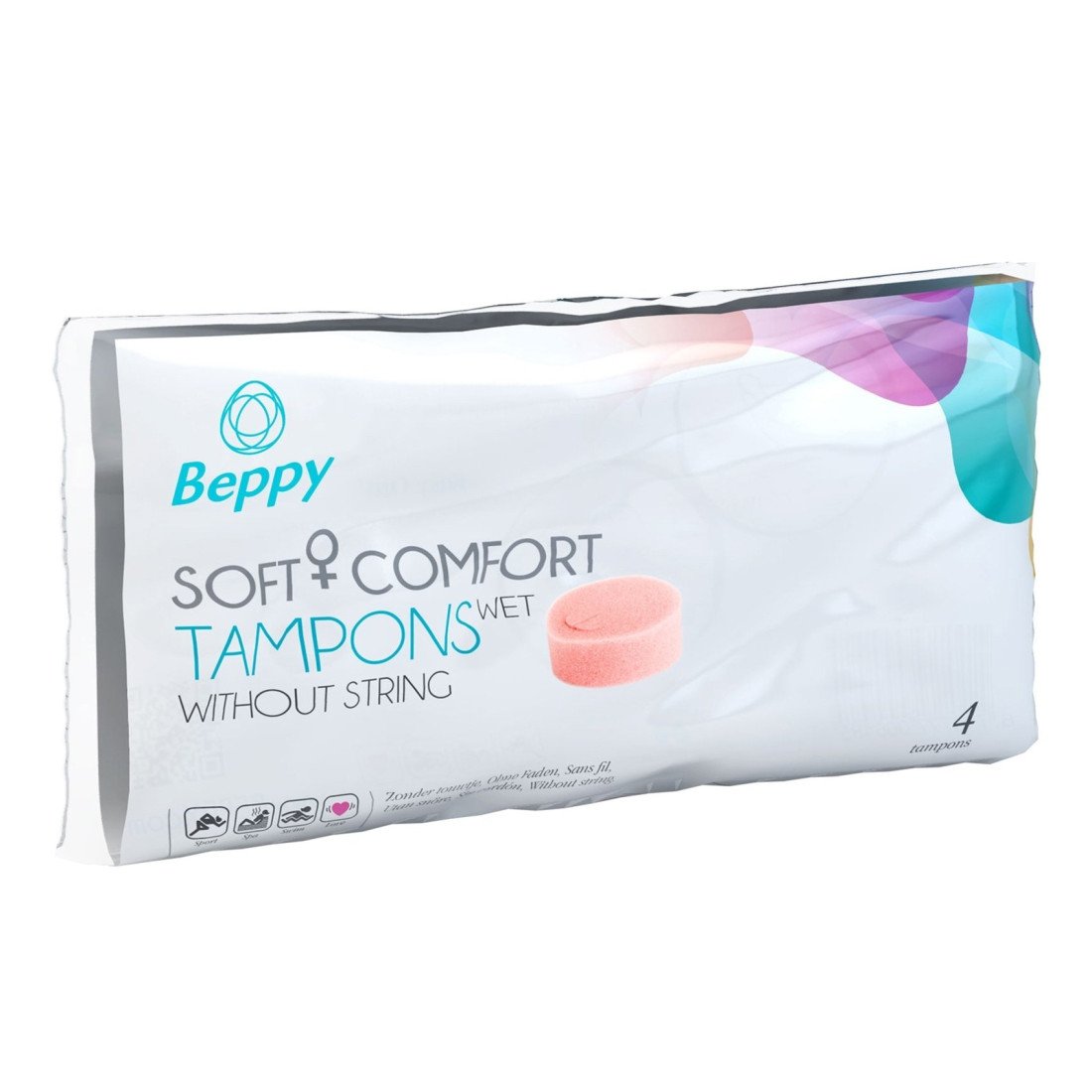 Sudrėkinti tamponai „Soft Comfort Wet“, 4 vnt. - Beppy
