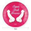 Vienkartinės lėkštės „Super Dick Forever“, 6 vnt. - Love Toy