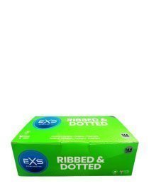 Stimuliuojantys prezervatyvai „Ribbed & Dotted“, 144 vnt. - EXS Condoms