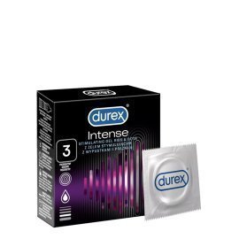 Prezervatyvai su stimuliuojančiu geliu „Intense“, 3 vnt. - Durex