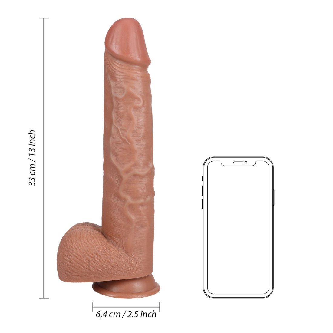 XXL falo imitatorius „Extra Large Thick Straight 13“ - RealRock