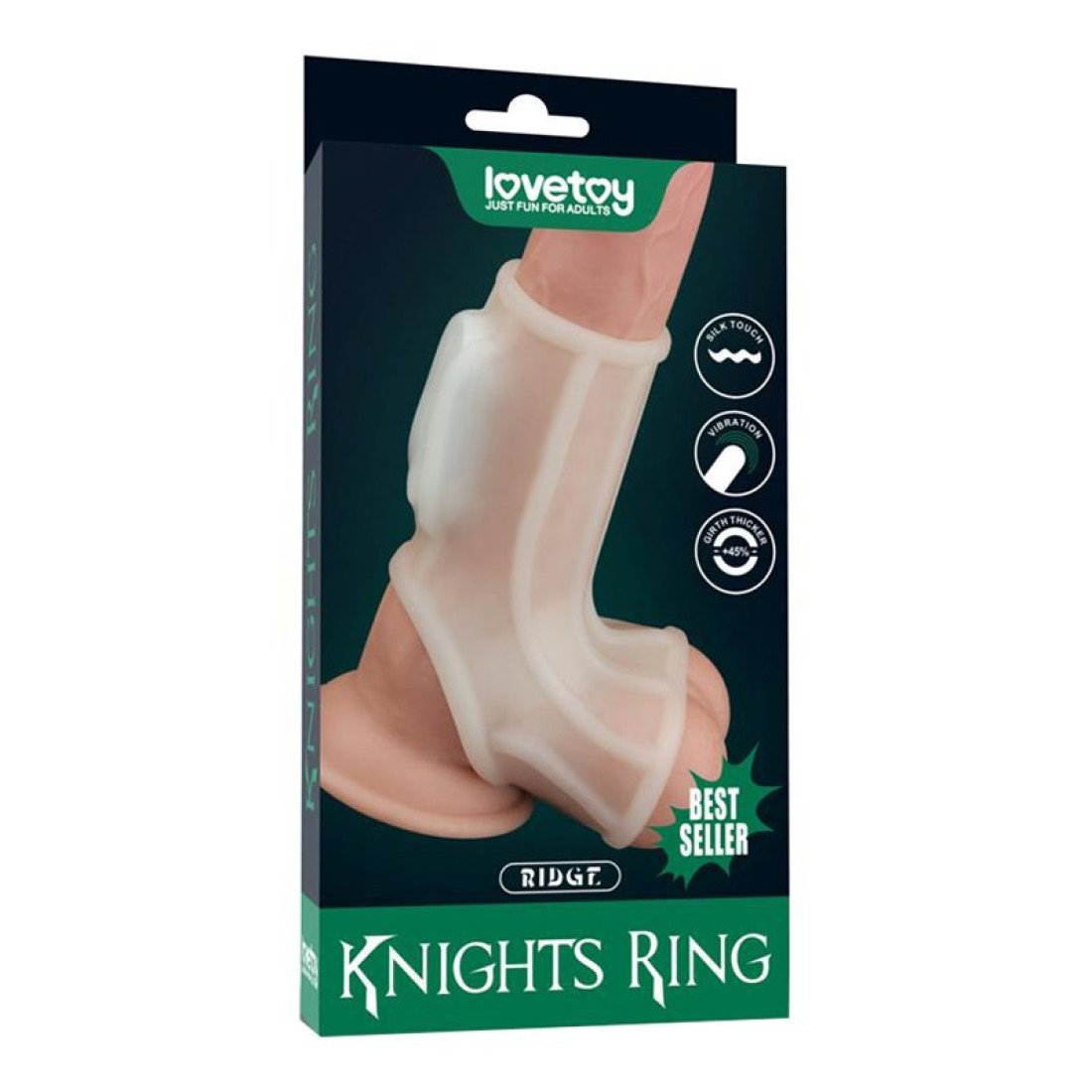 Vibruojanti penio ir sėklidžių mova „Ridges Knights“ - Love Toy