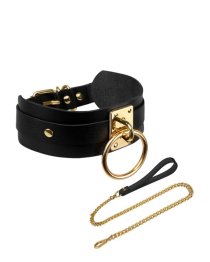 Antkaklio ir pavadėlio rinkinys „O-Ring Collar“ - Kinky Diva