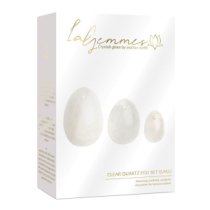 Vaginalinių kiaušinėlių rinkinys „Clear Quartz Yoni Eggs“ - La Gemmes