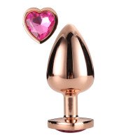 Didelis analinis kaištis „Rose Gold Gleaming Love“ - Dream Toys