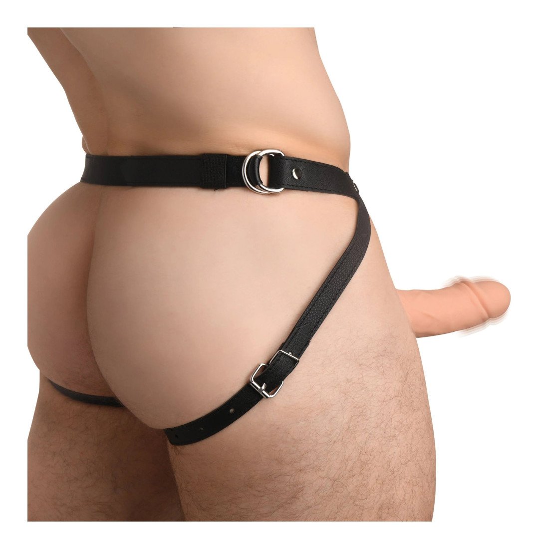 Vibruojantis tuščiaviduris strap-on dildo (pažeista pakuotė) „28X Realistic Penis Sheath“ - Size Matters