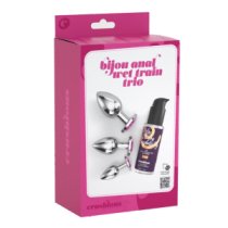 Analinių kaiščių ir lubrikanto rinkinys „Bijou Anal Wet Train Trio Pink“ - Crushious