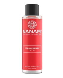 Šildantis masažo aliejus „Hot Oil - Strawberry“, 100 ml - Nanami