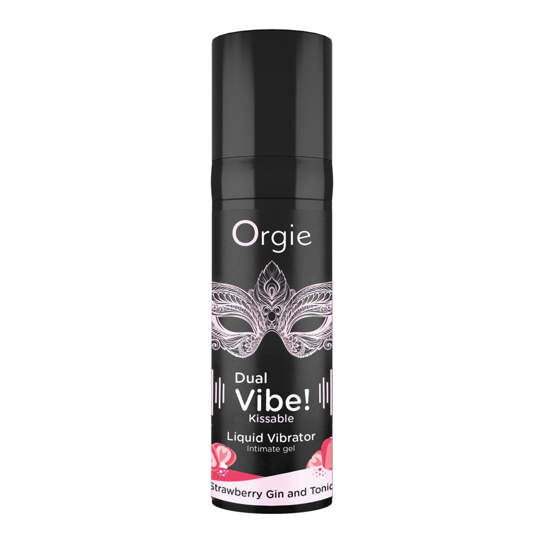Stimuliuojantis gelis „Dual Vibe! Strawberry Gin and Tonic“, 15 ml - Orgie