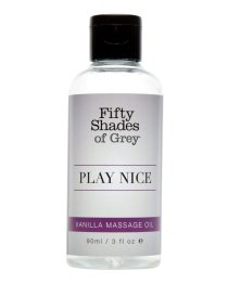 Masažo aliejus „Play Nice“, 90 ml - Penkiasdešimt pilkų atspalvių kolekcija