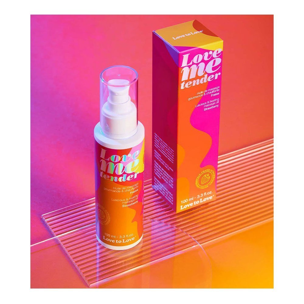 Šildantis masažo aliejus „Love Me Tender“, 100 ml - Love to Love