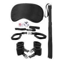 Suvaržymo rinkinys „Black & White Bed Post Bindings“ - Ouch!
