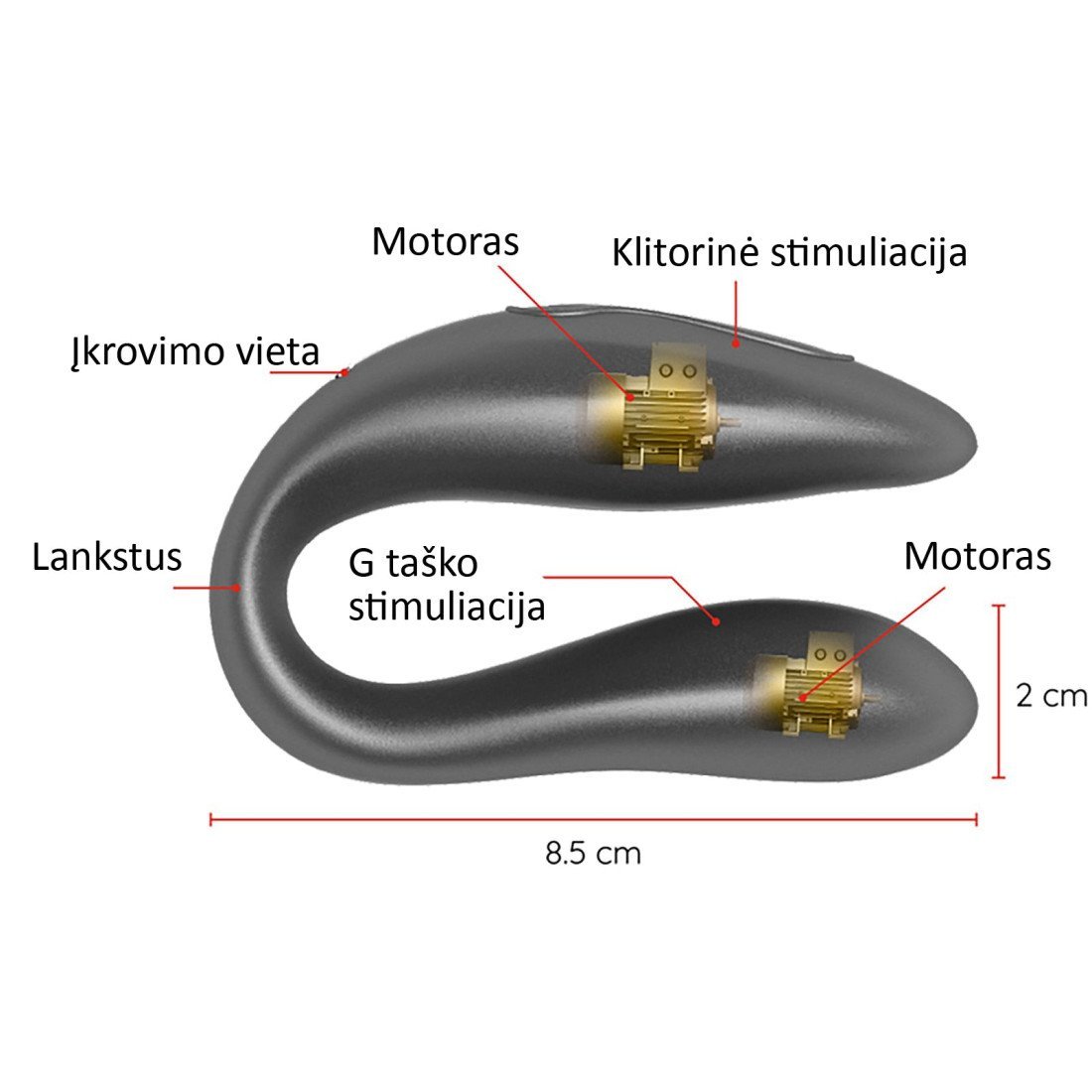 Išmanusis vibratorius poroms „Lisboa“ - Oninder