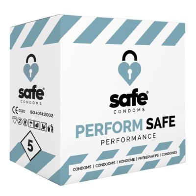 Uždelsiantys prezervatyvai „Perform Safe“, 5 vnt. - Safe