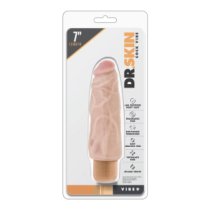 Vibruojantis dildo „Dr. Skin Vibe 9“ - Blush