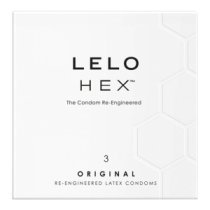 Prezervatyvai „HEX“, 3 vnt. - LELO