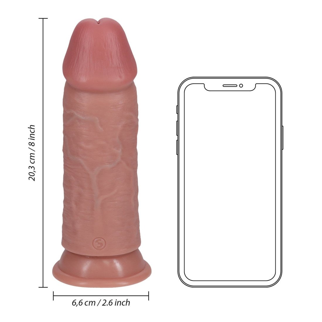 XXL dildo „Extra Thick Straight 8“ - RealRock