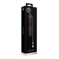 Plakimo mentė - analinis kaištis „Hearts Paddle with Metal Anal Plug“ - Ouch!
