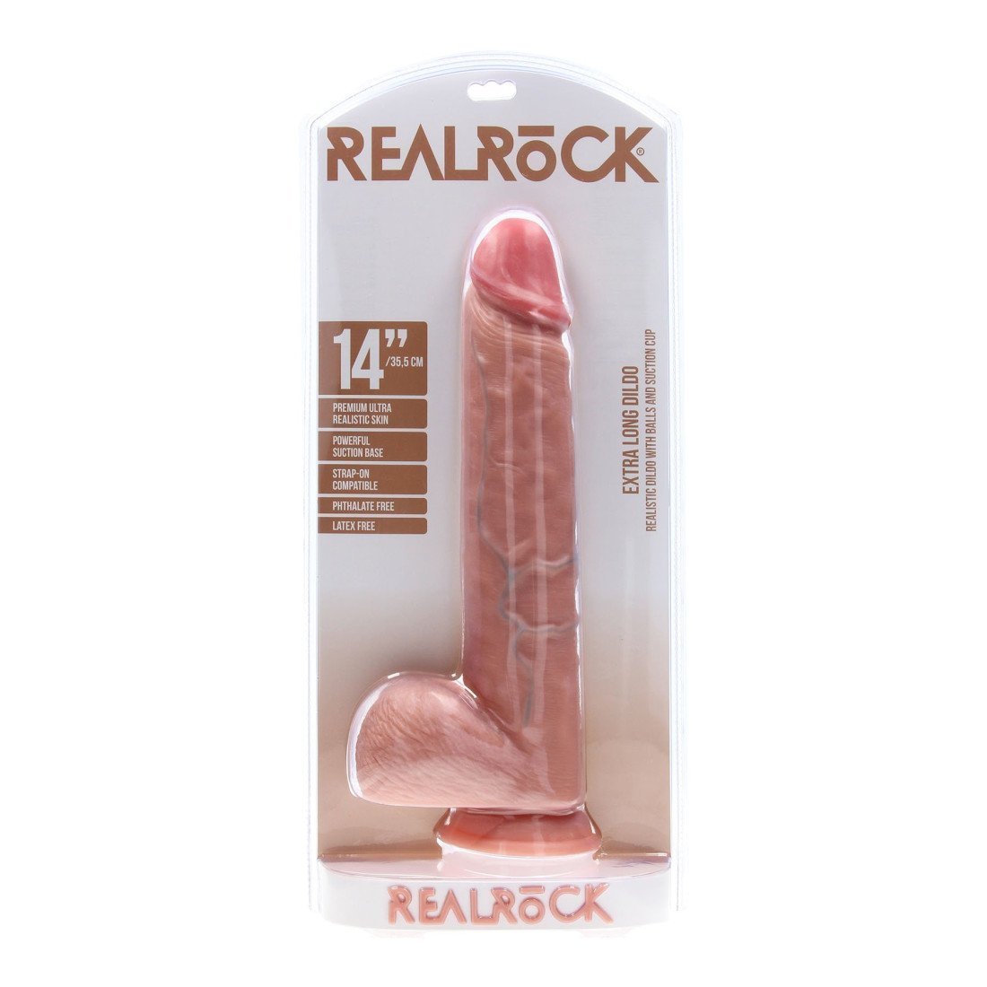 XXXL falo imitatorius „Extra Large Thick Straight 14“ - RealRock
