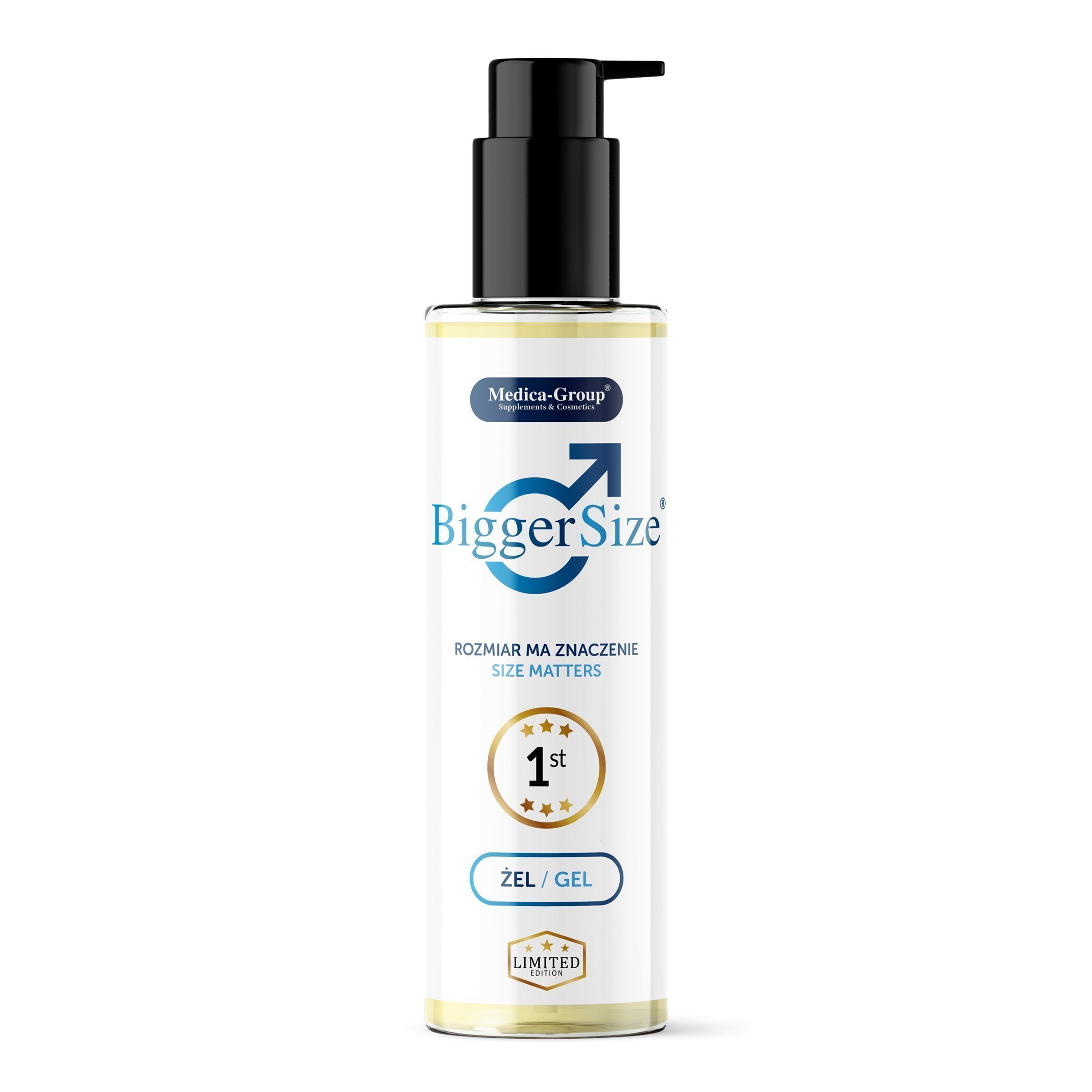 Erekciją stiprinantis gelis-lubrikantas „BiggerSize“, 150 ml - Medica-Group