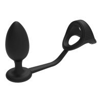 Analinis kaištis - žiedas „Cockring with Anal Plug“ - Ramrod