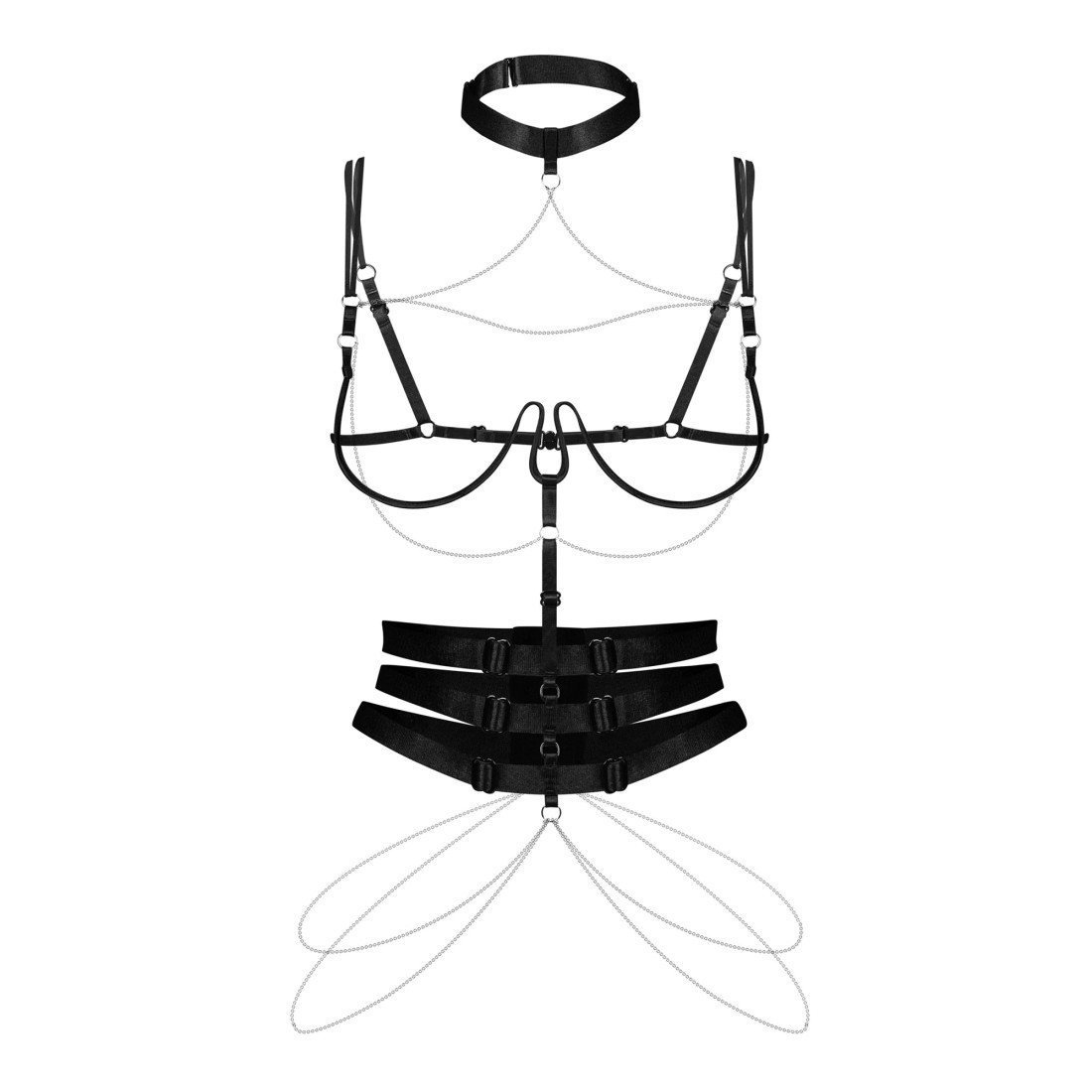 Kūno aksesuaras „Premisis Black Harness“ - Obsessive