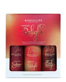 Masažo lubrikantų rinkinys „Sensual Delight“, 150ml - Bodygliss