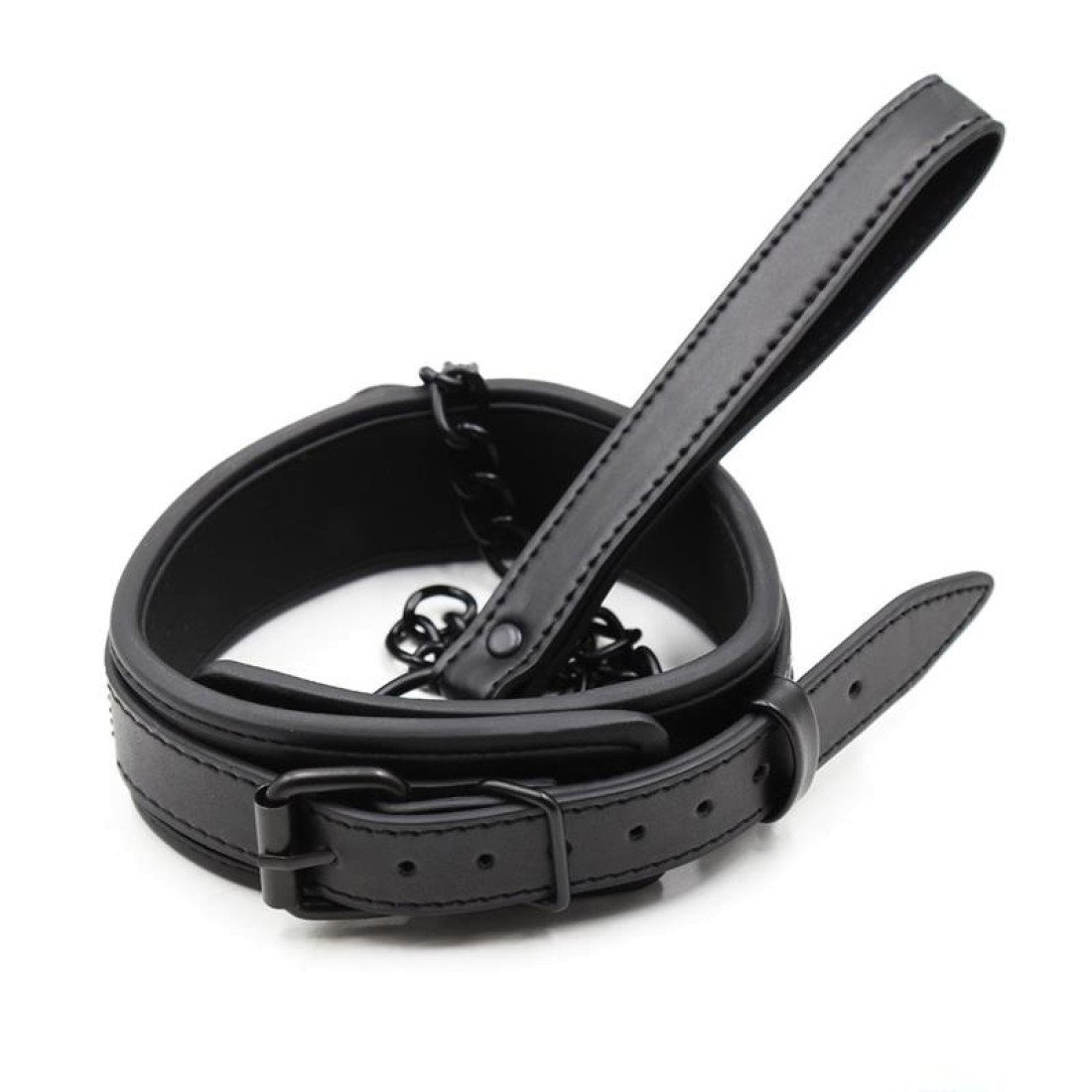Antkaklio ir pavadėlio rinkinys „Neoprene Bondage Collar“ - Latetobed