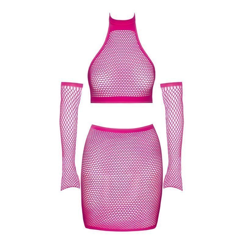 Trijų dalių rinkinys „Hot Pink“ - Cottelli Collection