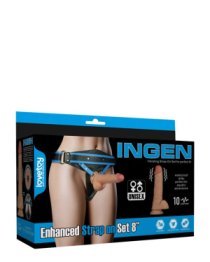 Vibruojantis strap-on dildo „Ingen Enhanced Strap on Set 8 L-2XL“ - Lovetoy
