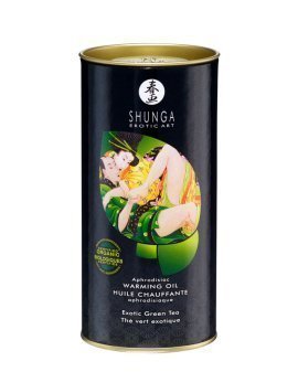 Afrodiziakinis šildantis aliejus „Exotic Green Tea“, 100 ml - Shunga