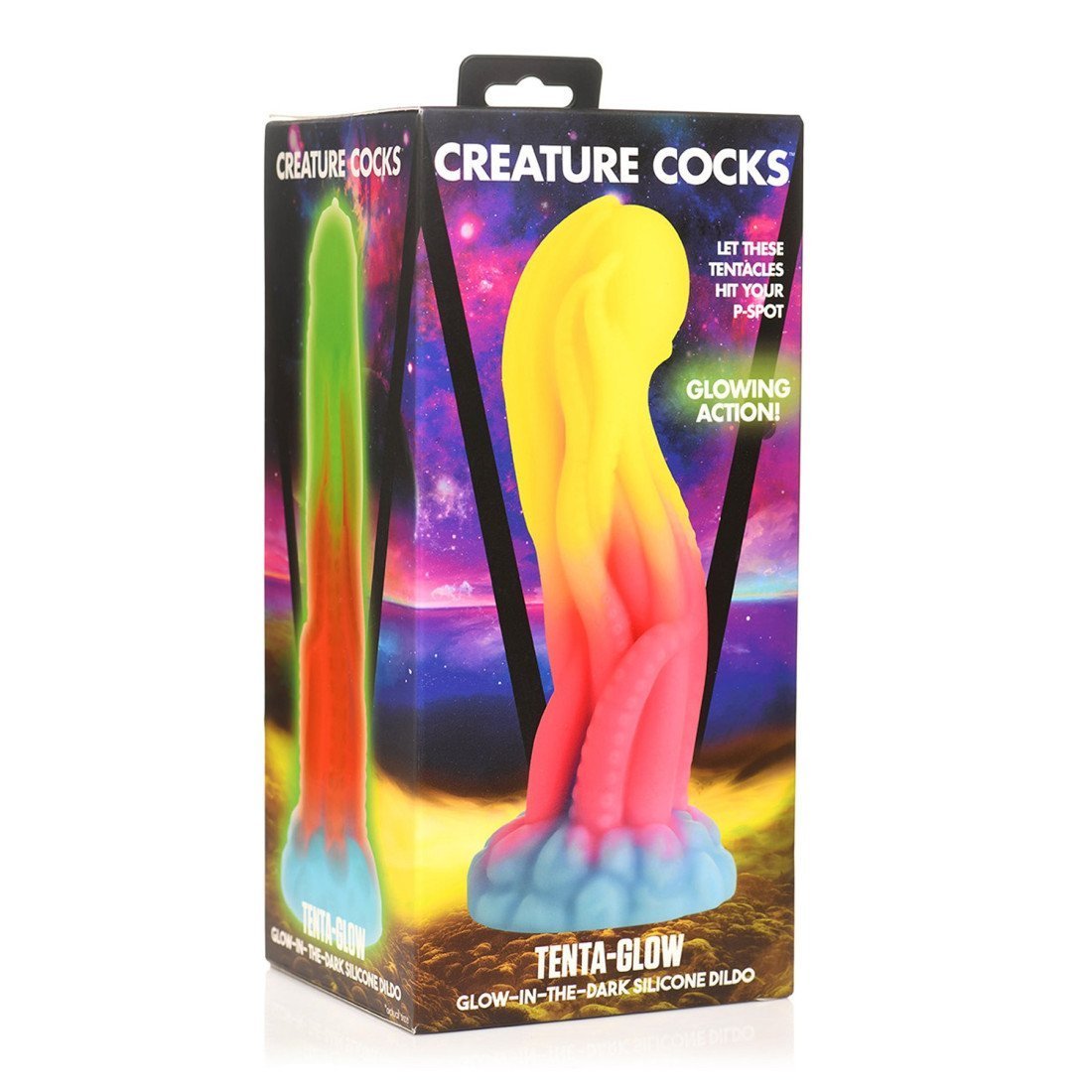 Silikoninis dildo „Tenta-Glow“ - XR