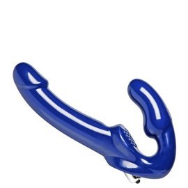 Mėlynas vibruojantis strap-on dildo be dirželių „Revolver II“ - Strap U